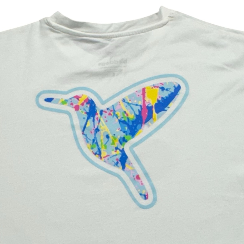 Birddogs White Golf Graphic Tee Shirt‎ Mens Large Colorful Logo Casual Athletic